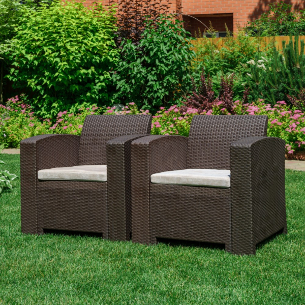 Комплект из двух кресел Royal Family LANA LUX коричневый